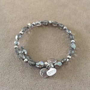 Alex and Ani gray vintage sixty-six bracelet